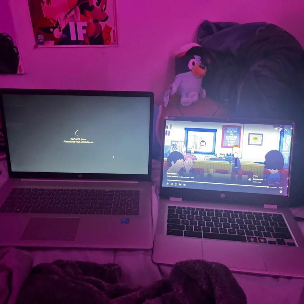 HP Silver and Black Laptop